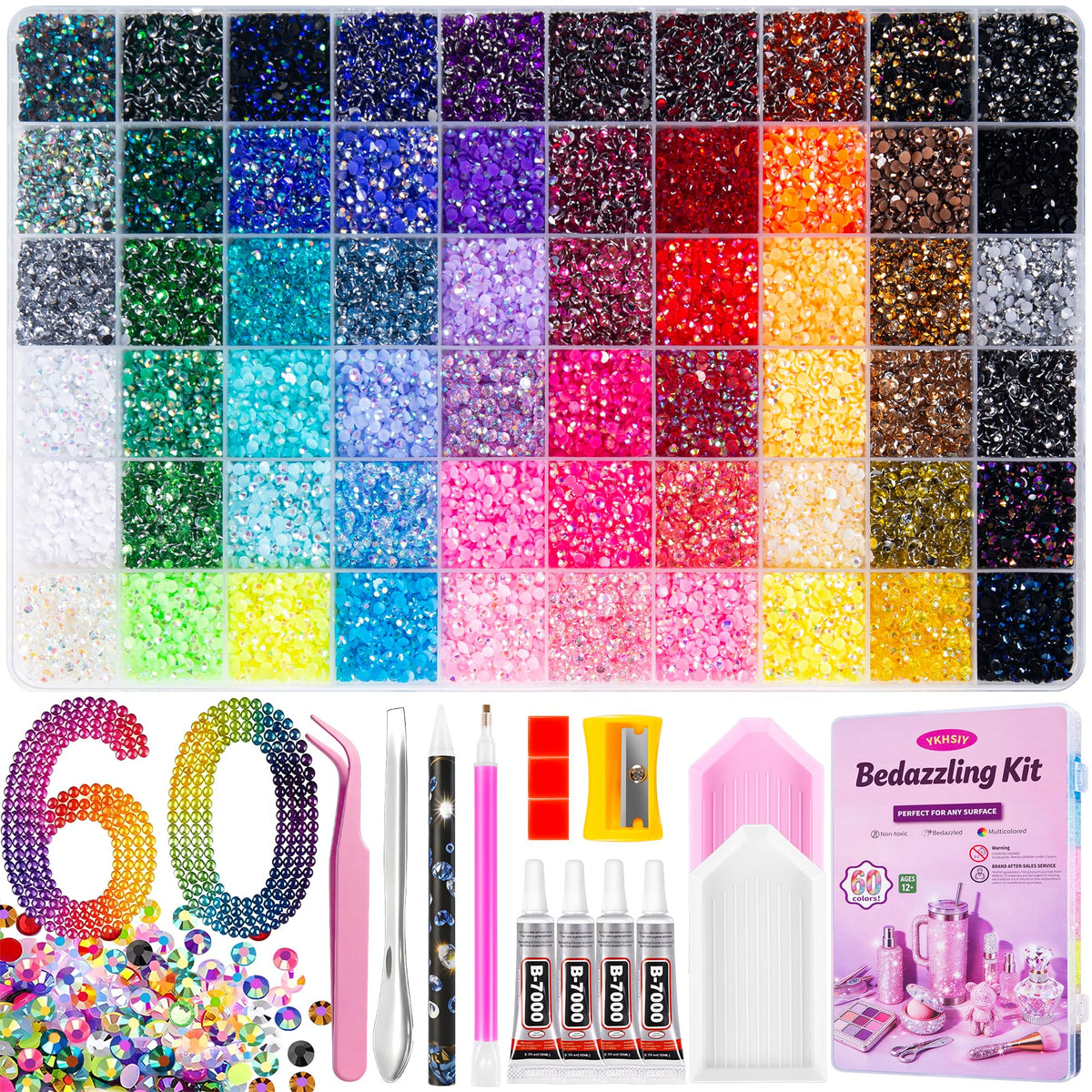 Bedazzling Kit 40000Pcs 40 Colors 3mm Resin Jelly Rhinestones - Diamond Art - Sasa