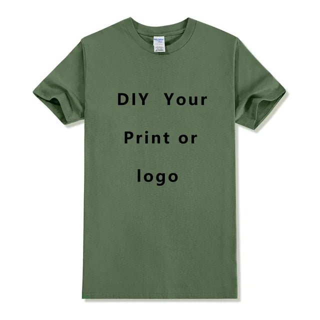 EU size 100% pure cotton custom T-shirt front and back team school uniform store logo text photo for men's personalized high-end - Sasa
