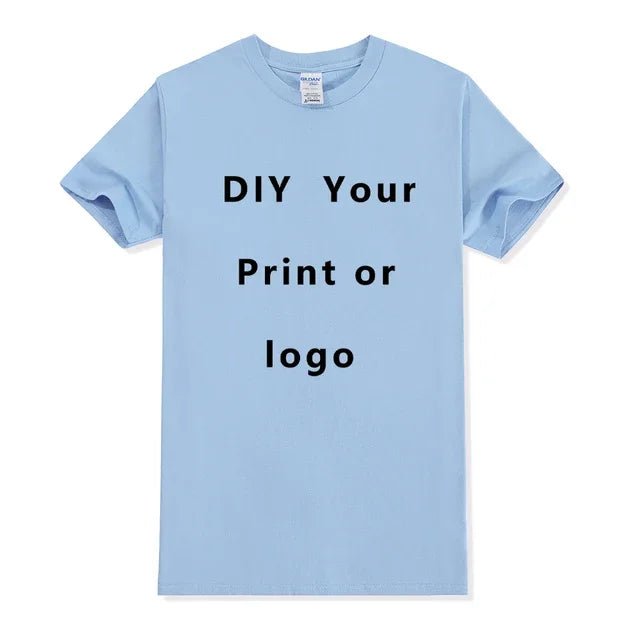 EU size 100% pure cotton custom T-shirt front and back team school uniform store logo text photo for men's personalized high-end - Sasa
