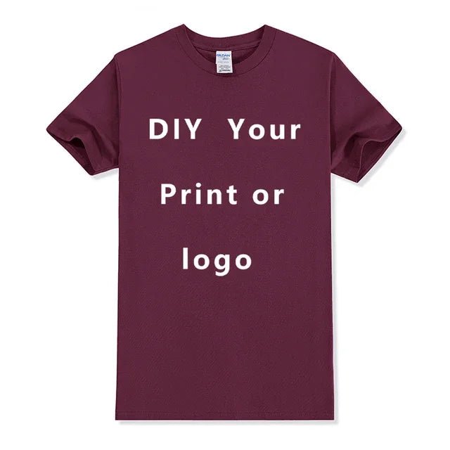 EU size 100% pure cotton custom T-shirt front and back team school uniform store logo text photo for men's personalized high-end - Sasa