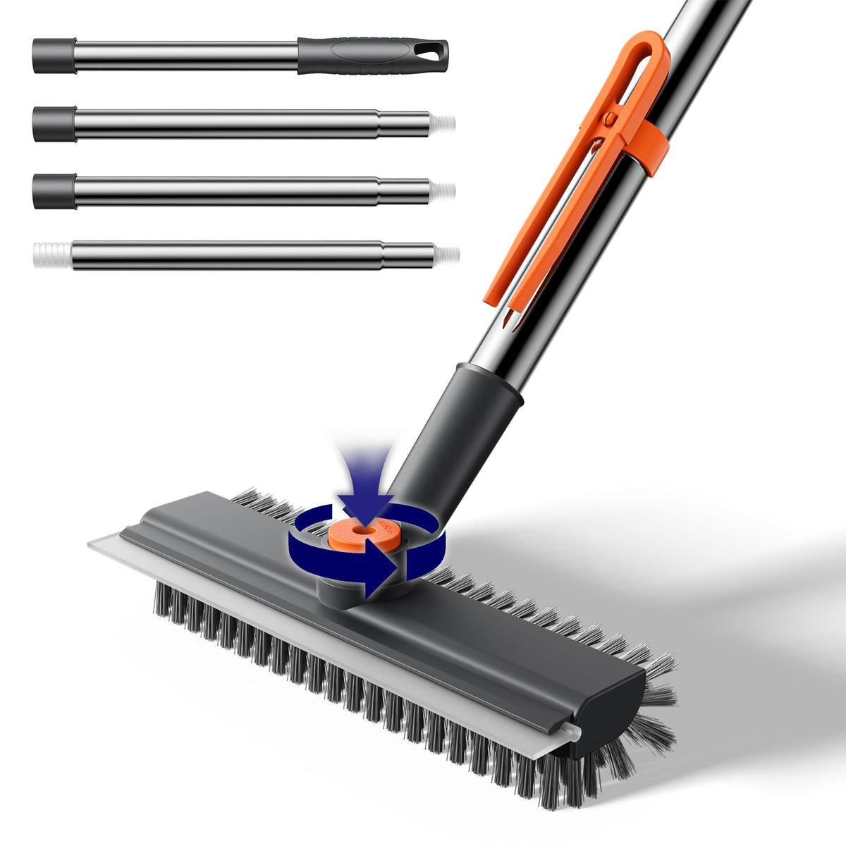 HelpX 3 in 1 Adjustable Small Floor Scrub Brush with Long Handle - Sasa