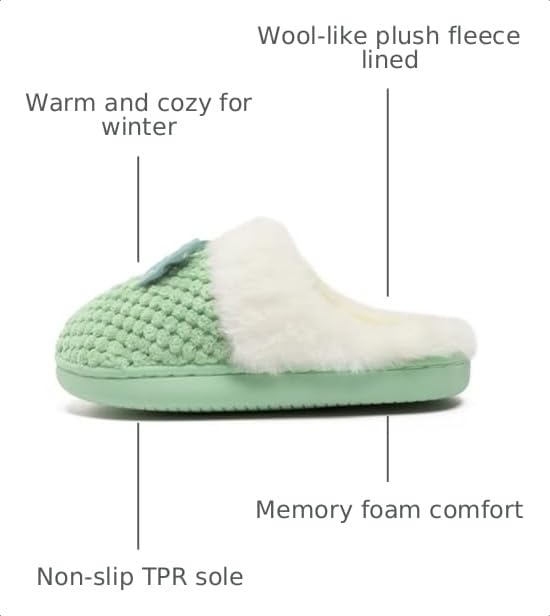 HuuiotPdd Kids Slippers,Girls Slippers,Winter House Shoes,Indoor Shoes - Sasa