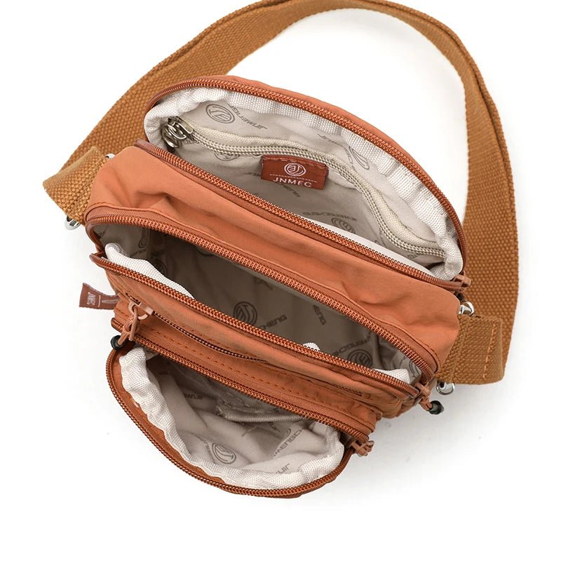 Lightweight Oxford Shoulder Bag for Women – Multi-Pocket Crossbody Purse Ideal for Business & Travel - Sasa
