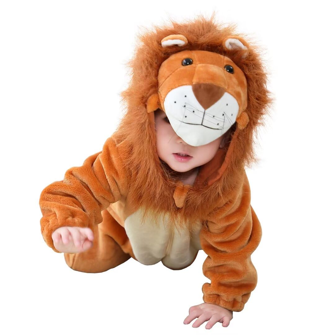 OLLULL Baby Animal Costumes Unisex Toddler Outfit Halloween Dress Up Romper - Sasa