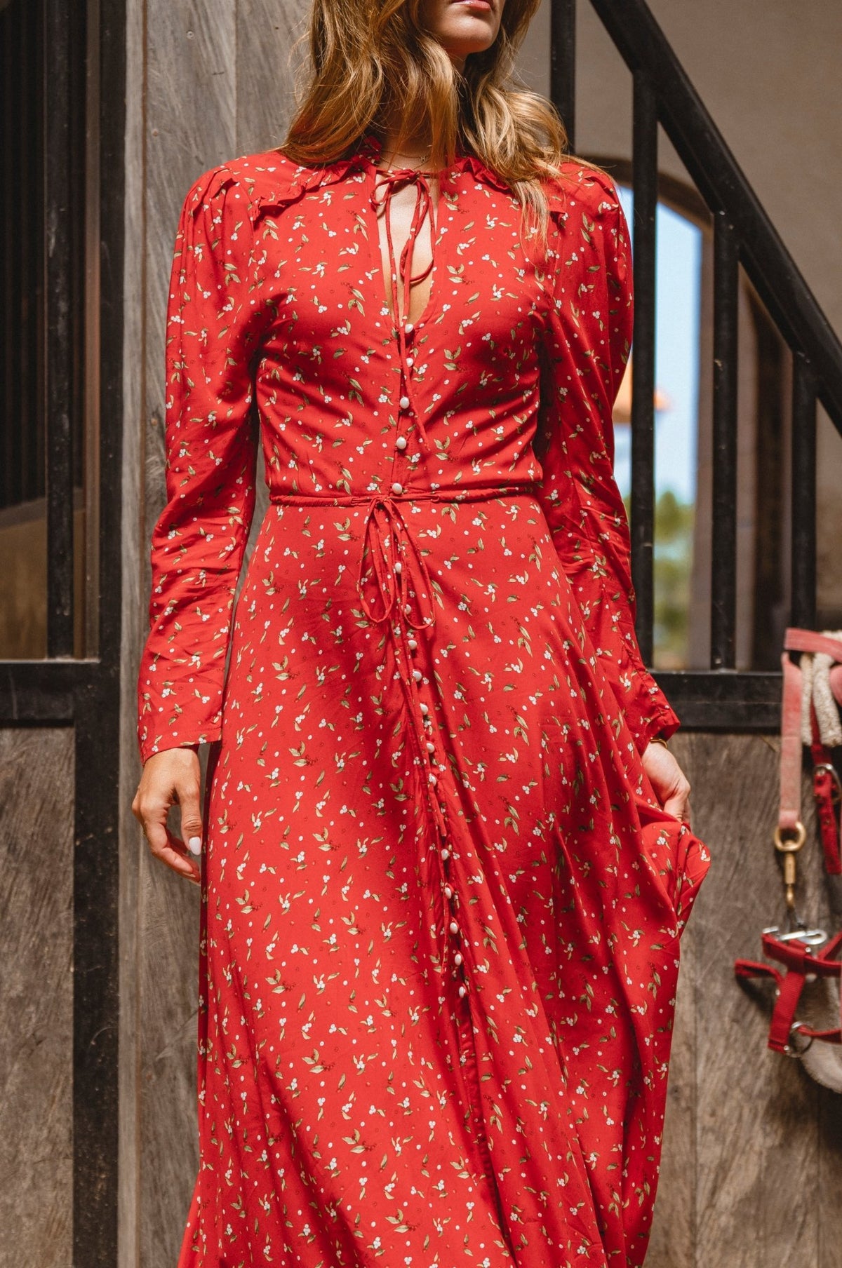Poeme Long Sleeve Maxi Dress-1