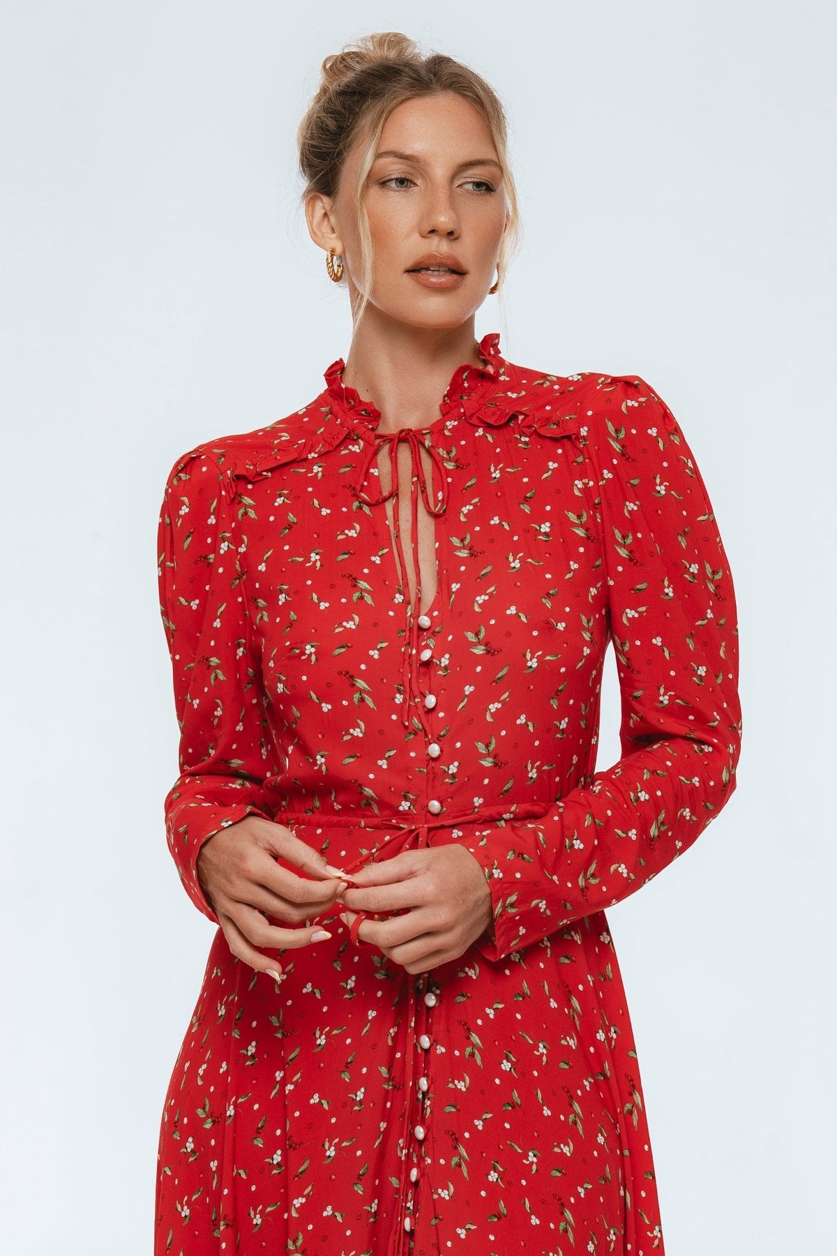 Poeme Long Sleeve Maxi Dress-3