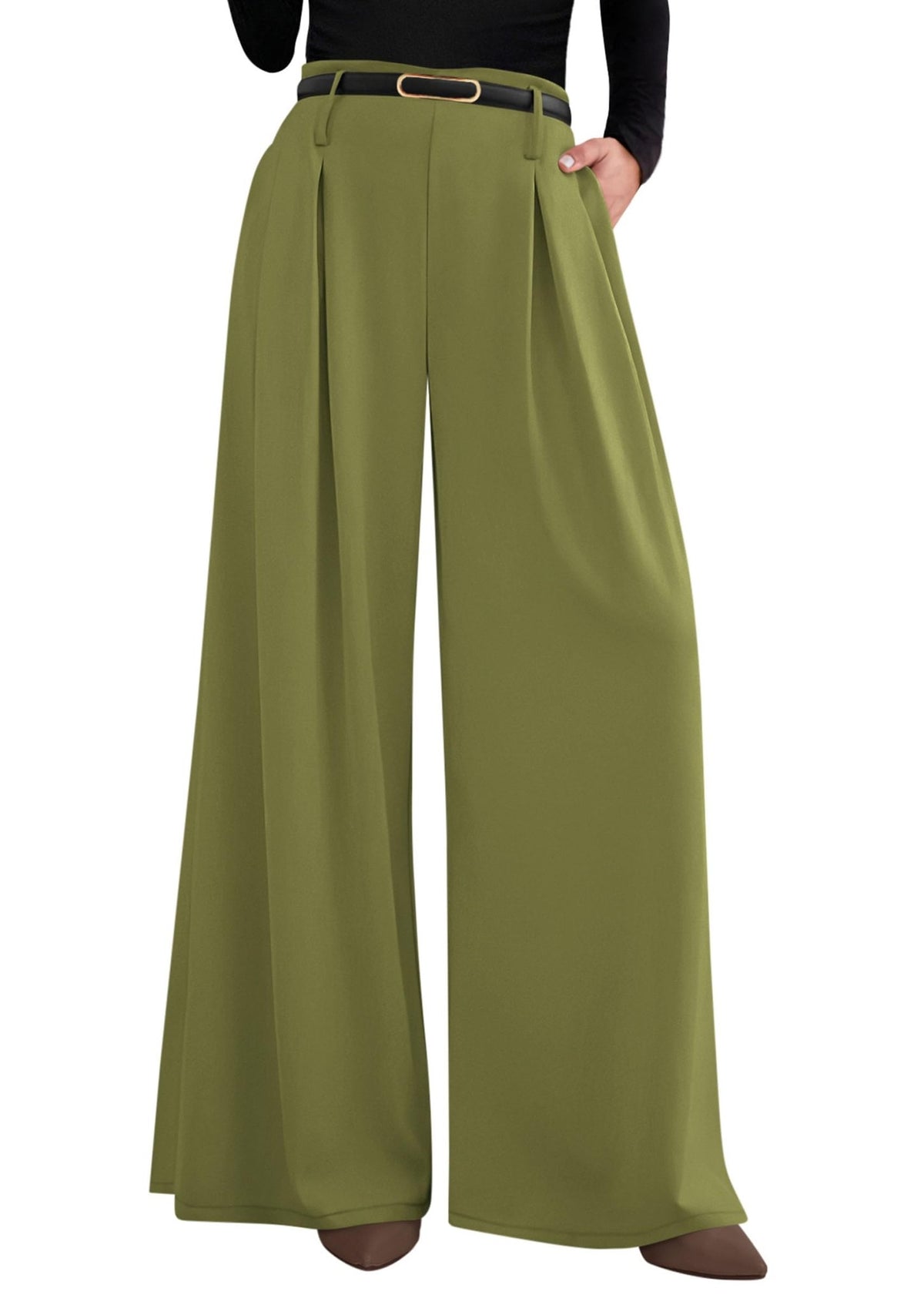 PRETTYGARDEN Womens Wide Leg Dress Pants Flowy Trousers - Sasa