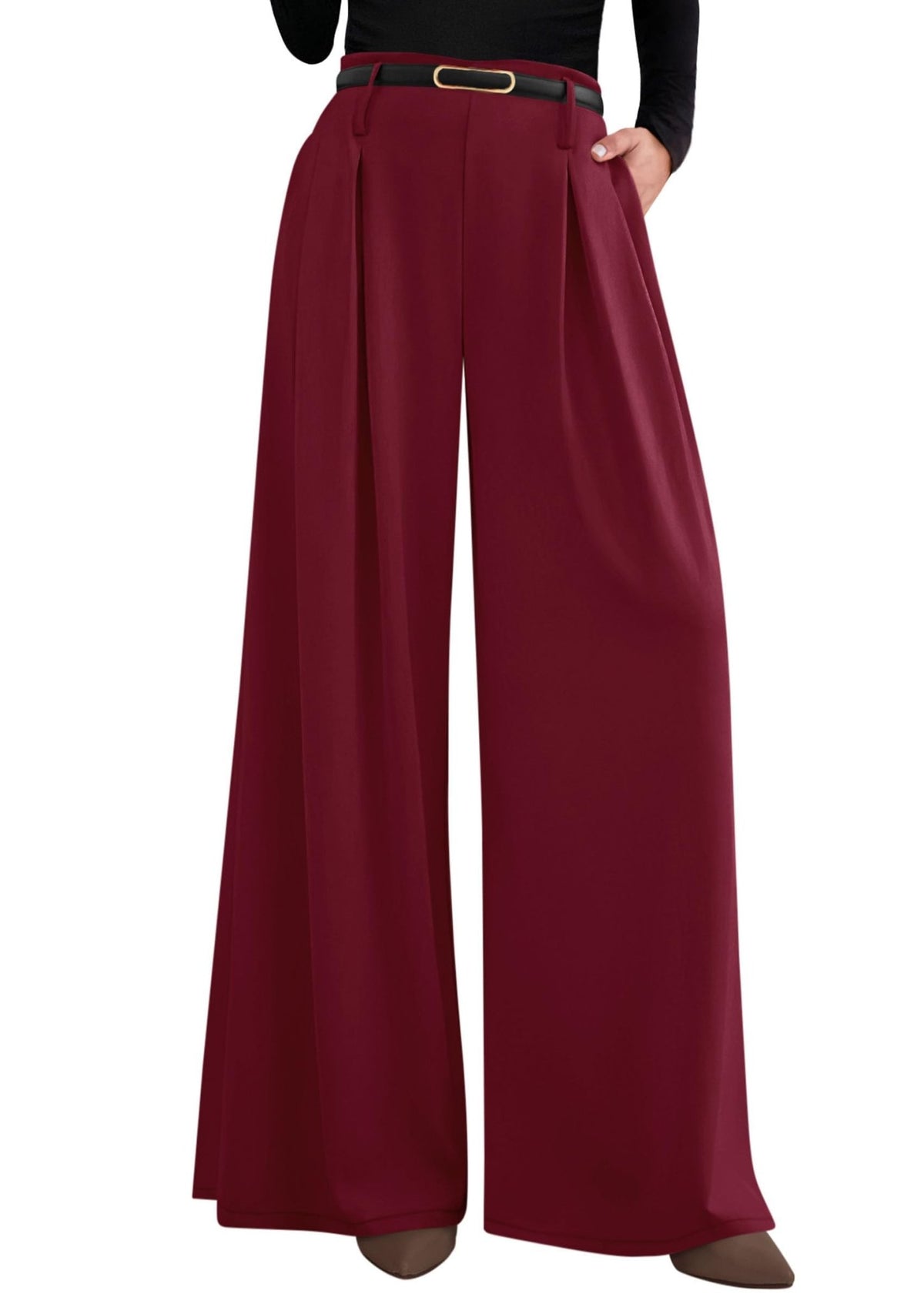 PRETTYGARDEN Womens Wide Leg Dress Pants Flowy Trousers - Sasa