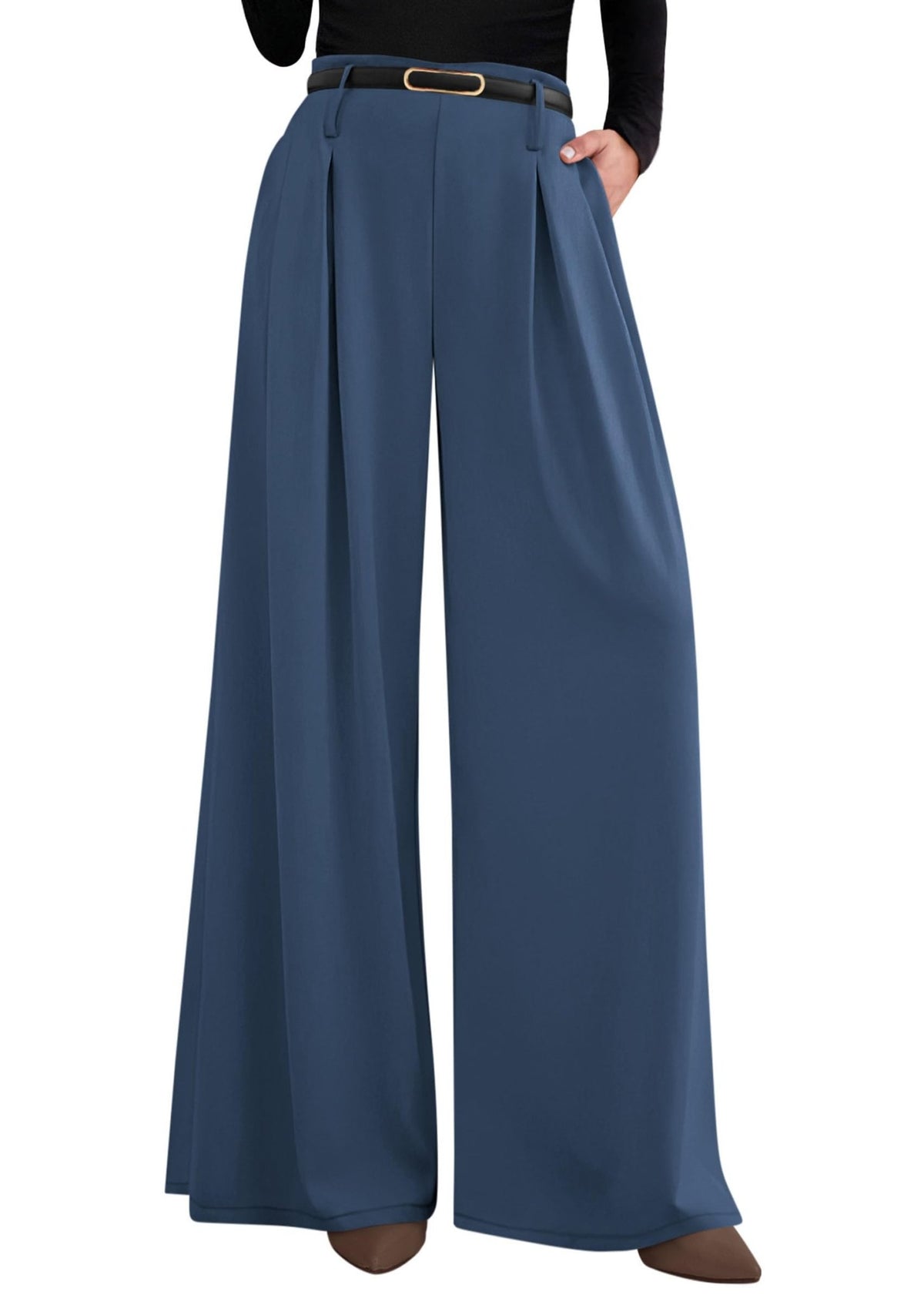 PRETTYGARDEN Womens Wide Leg Dress Pants Flowy Trousers - Sasa
