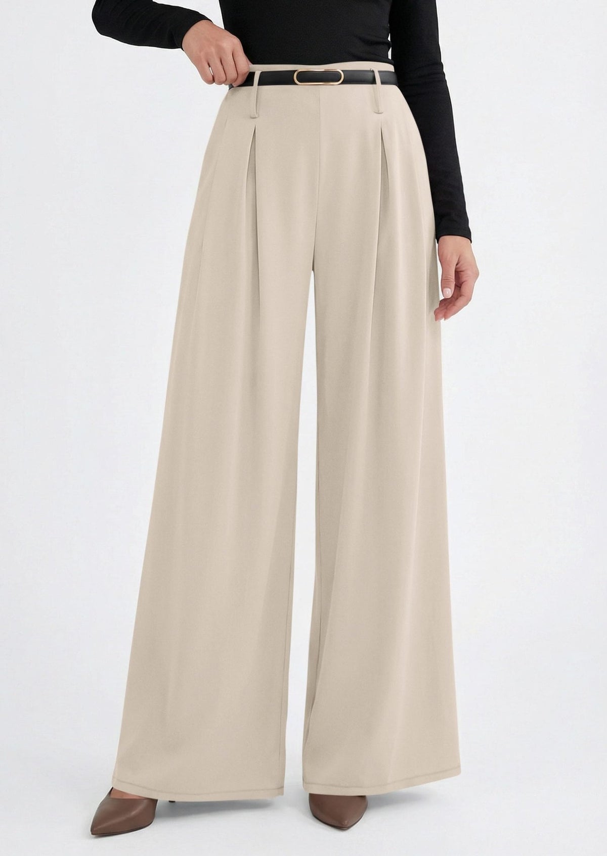 PRETTYGARDEN Womens Wide Leg Dress Pants Flowy Trousers - Sasa