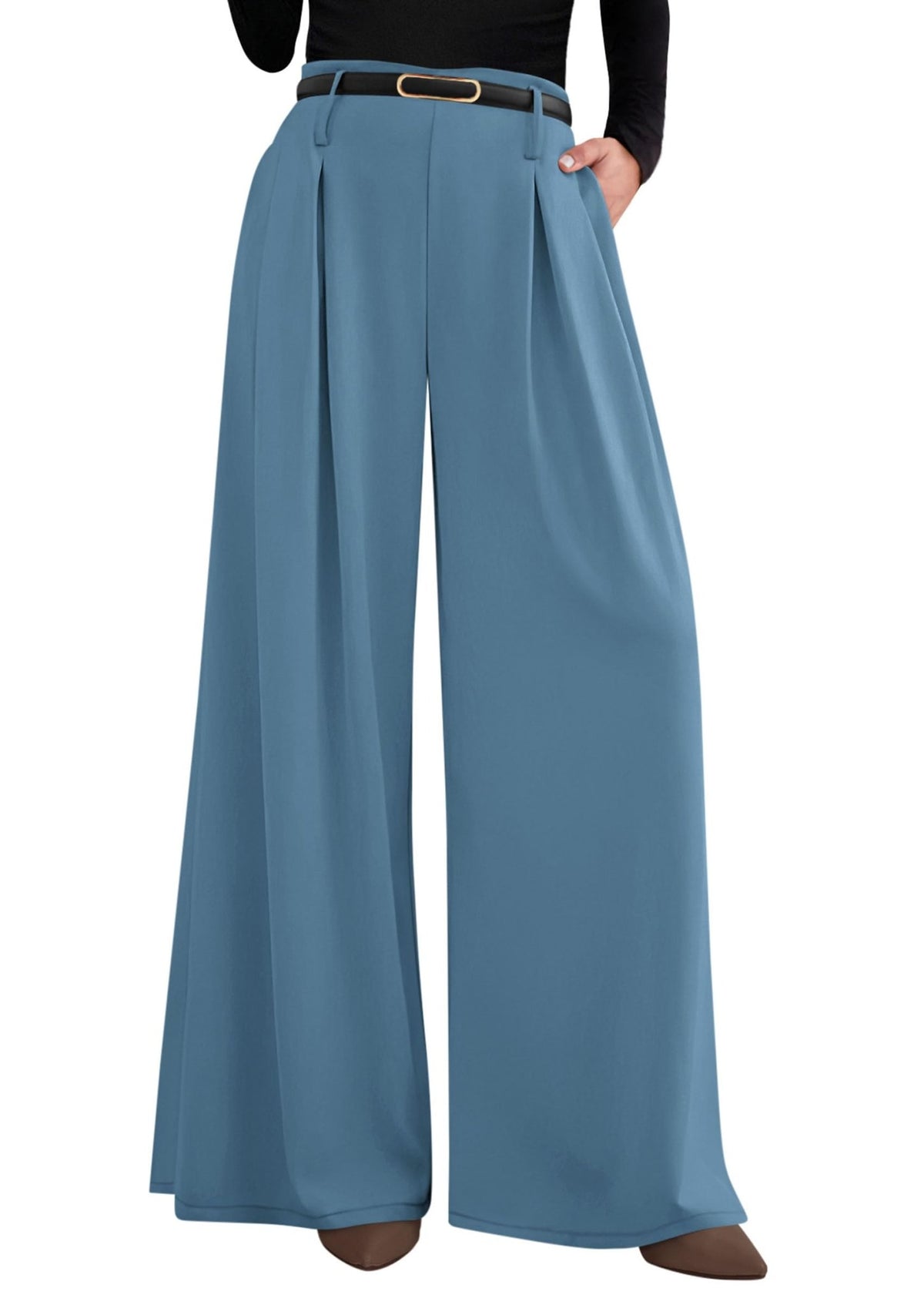 PRETTYGARDEN Womens Wide Leg Dress Pants Flowy Trousers - Sasa