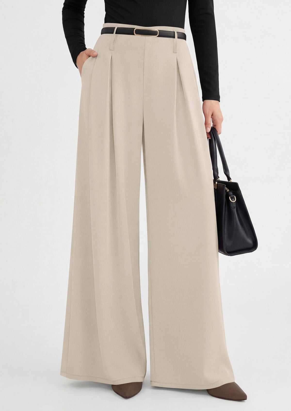 PRETTYGARDEN Womens Wide Leg Dress Pants Flowy Trousers - Sasa