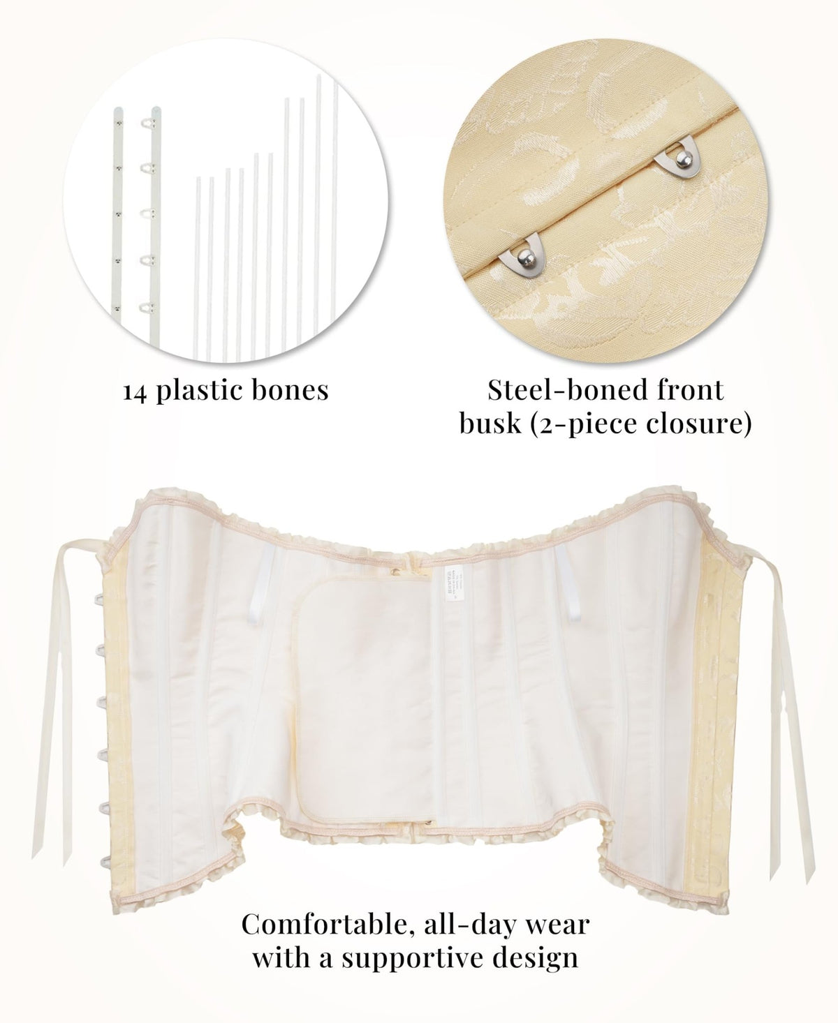 SZIVYSHI 14-Bone Overbust Corset Top - Sasa
