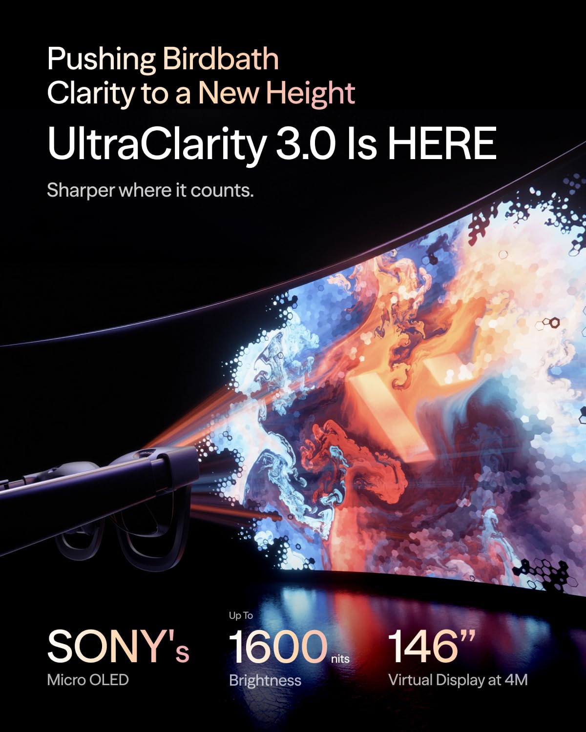 VITURE Pro 2 XR/AR Glasses - UltraClarity 3.0 Myopia Adjustment -5.0D 120Hz - Sasa